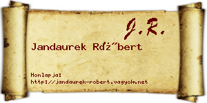 Jandaurek Róbert névjegykártya